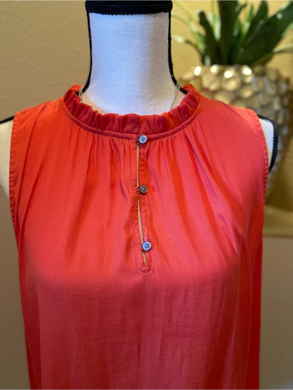 LOFT Sleeveless Ruffle Neck Too